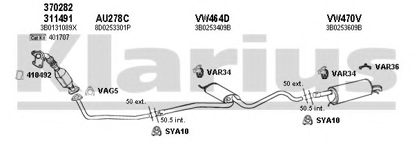 KLARIUS 930693U Exhaust System